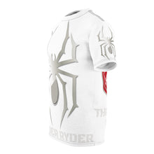 Load image into Gallery viewer, Unisex Cut &amp; Sew Tee (AOP) - Spyder Ryder - Three Wheel Motion - White
