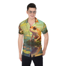 Load image into Gallery viewer, Painted Tree - Orange Frog - All-Over Print Men&#39;s Shirt
