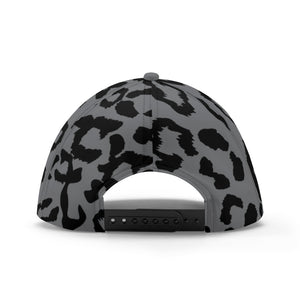 All-over Print Baseball Cap - Leopard Camouflage - Battleship Color