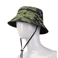 Load image into Gallery viewer, All Over Print Bucket Hats with Adjustable String - Vietnam Tiger Stripe - 2 X 300
