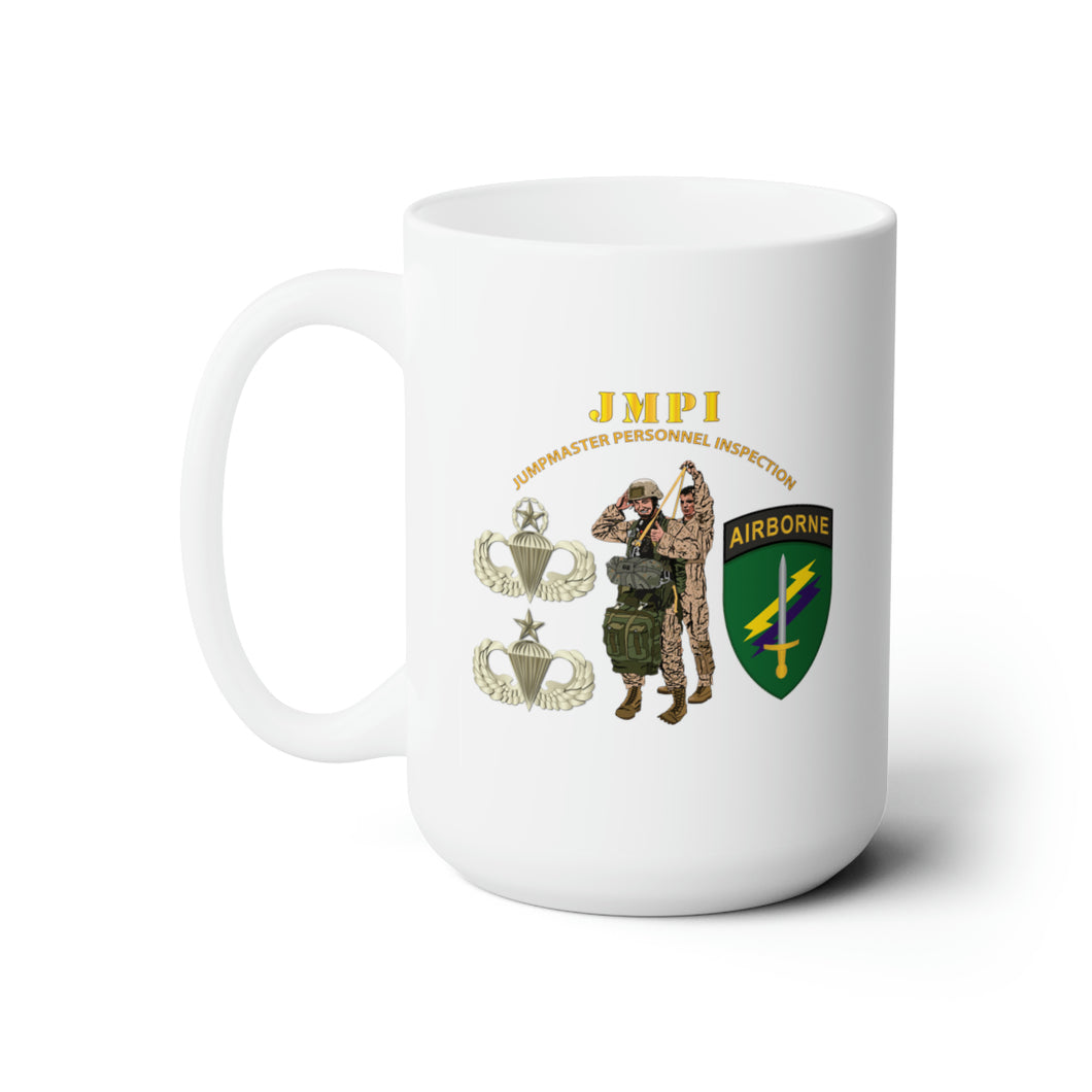 White Ceramic Mug 15oz - JMPI - USACAPOC