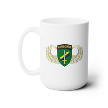 Load image into Gallery viewer, White Ceramic Mug 15oz - Army - USACAPOC Wings

