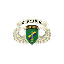 Load image into Gallery viewer, Kiss-Cut Vinyl Decals - Army - USACAPOC Wings with Wing Tab
