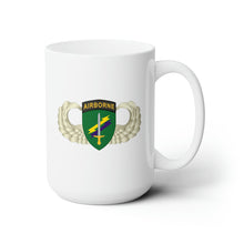 Load image into Gallery viewer, White Ceramic Mug 15oz - Army - USACAPOC Wings
