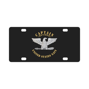 Navy - Captain - Cpt - Retired X 300 Classic License Plate