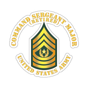 Kiss-Cut Stickers - Command Sergeant Major - CSM - Retired