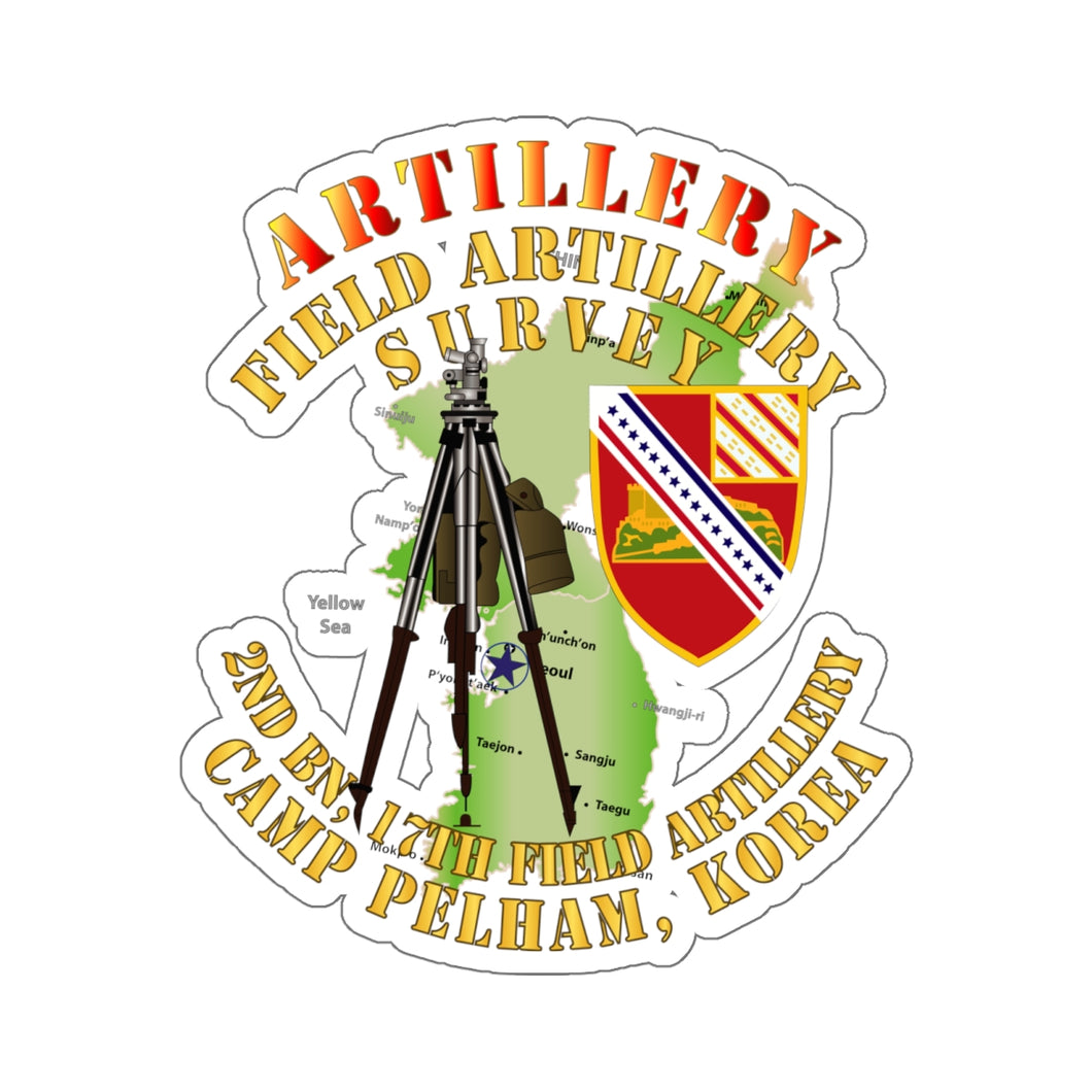 Kiss-Cut Stickers - Field Artillery Survey - 2nd Bn 17th FA Camp Pelham Korea