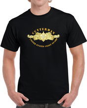 Load image into Gallery viewer, Uscg - Cutterman Badge - Officer - Gold T Shirt
