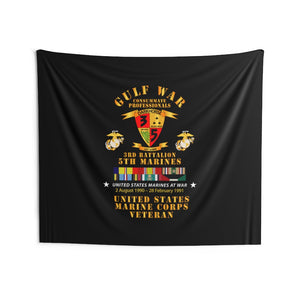 Indoor Wall Tapestries - USMC - Gulf War Veteran - 3rd Bn, 5th Marines w CAR GULF SVC