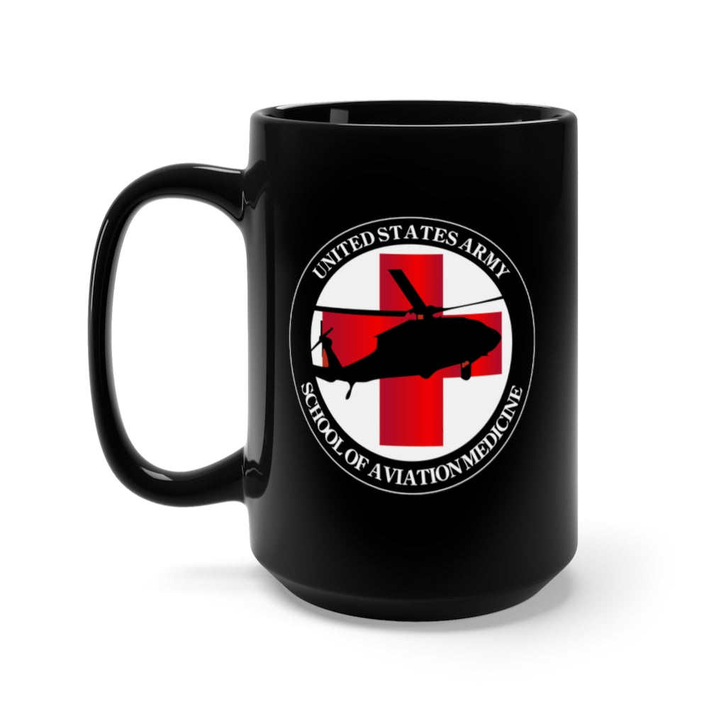 Black Mug 15oz - Army - Army MEDEVAC Critical Care Flight Paramedics V1