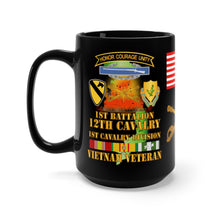 Load image into Gallery viewer, Black Mug 15oz - Army - 1st Battalion, 12th Cavalry Regiment, Honor Courage Unit
