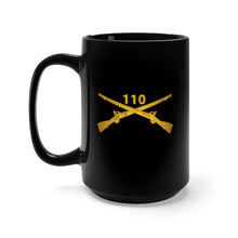 Load image into Gallery viewer, Black Mug 15oz - Army - 110th Infantry Regiment - Inf Branch wo Txt X 300

