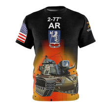 Load image into Gallery viewer, All Over Printing - Army - TF 2-77AR - 2nd Battalion, 77th Armor Task Force with Unit Crest and M60 Tank
