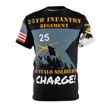 Load image into Gallery viewer, All Over Printing - Army - 25th Infantry Regiment on Guidon with Bayonet Charge - Buffalo Soldiers
