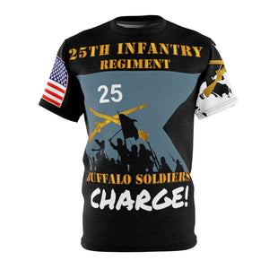 All Over Printing - Army - 25th Infantry Regiment on Guidon with Bayonet Charge - Buffalo Soldiers