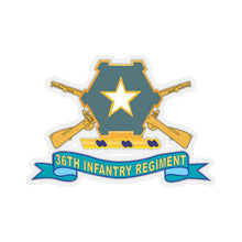 Load image into Gallery viewer, Kiss-Cut Stickers - 36th Infantry Regiment - DUI w Br - Ribbon X 300
