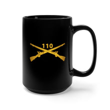 Load image into Gallery viewer, Black Mug 15oz - Army - 110th Infantry Regiment - Inf Branch wo Txt X 300
