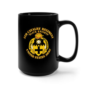 Black Mug 15oz - 5th Cavalry Regiment - Black Knights