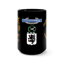 Load image into Gallery viewer, Black Coffee Mug 15oz - Army - Afghanistan War Veteran - 1st Battalion, 28th Infantry Regiment, 1st Infantry Division with Combat Infantryman Badge
