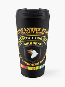 Travel Coffee Mug 15oz - Army - 58th Infantry Platoon - Scout Dog - w VN SVC