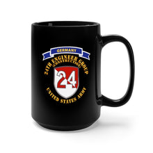Load image into Gallery viewer, Black Mug 15oz - Army  - 24th Engineer Group (Construction) - 1954 - 1972 w Germany Tab X 300
