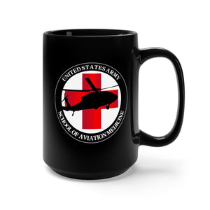 Black Mug 15oz - Army - Army MEDEVAC Critical Care Flight Paramedics V1