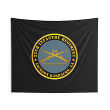 Load image into Gallery viewer, Indoor Wall Tapestries - Army - 25th Infantry Regiment - Jackson Barracks, LA - Buffalo Soldiers w Inf Branch
