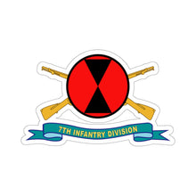 Load image into Gallery viewer, Kiss-Cut Stickers - Army - 7th Infantry Division - SSI w Br - Ribbon X 300
