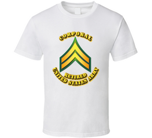 Corporal - E4 - w Text - Retired T Shirt