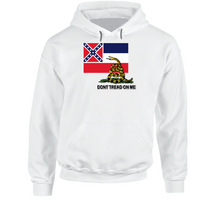 Load image into Gallery viewer, Flag - Mississippi w Dont Tread on Me Hoodie
