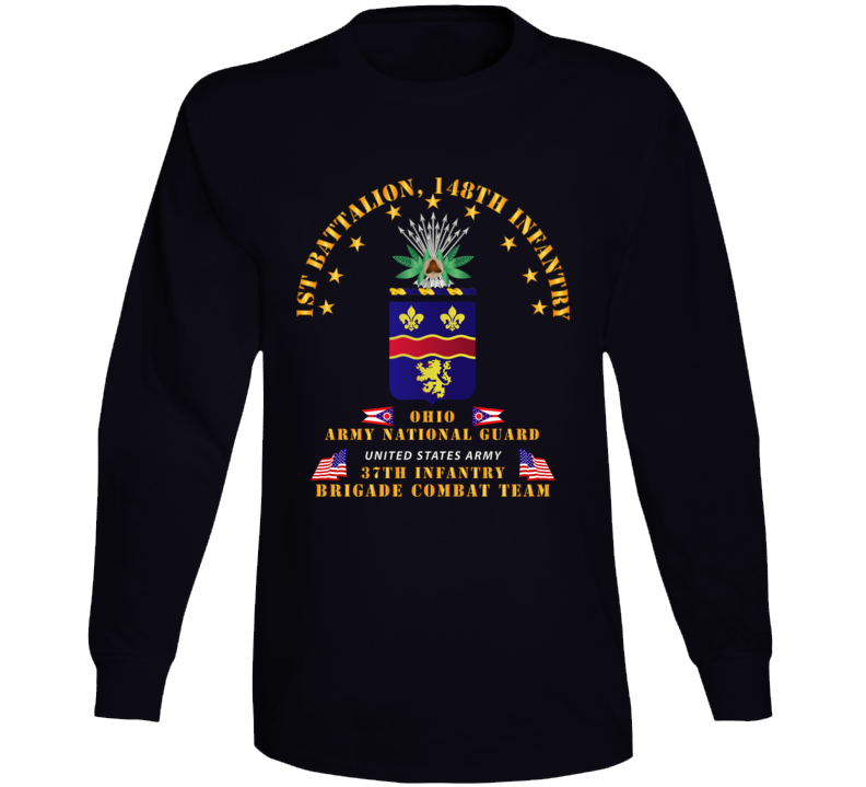 Army - 1st Bn 148th Infantry - OHANG w Flags Long Sleeve