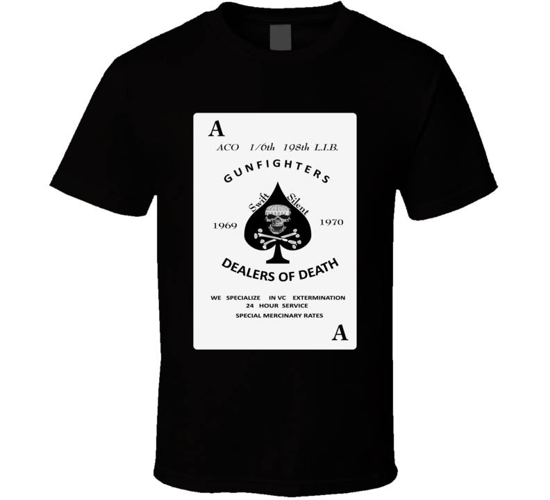 Army - ACO 1-6th 198th L.I.B - Gunfighters - Death Card V1 Classic T Shirt