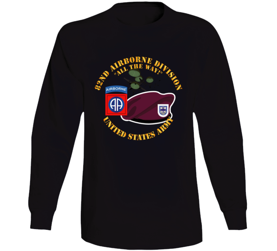Army - 82nd Airborne Div - Beret - Mass Tac - Maroon  - 325 Infantry Regt wo DS Long Sleeve