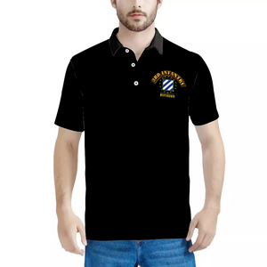Custom Shirts All Over Print POLO Neck Shirts - Army - 3rd Infantry Division - Rock of the Marne