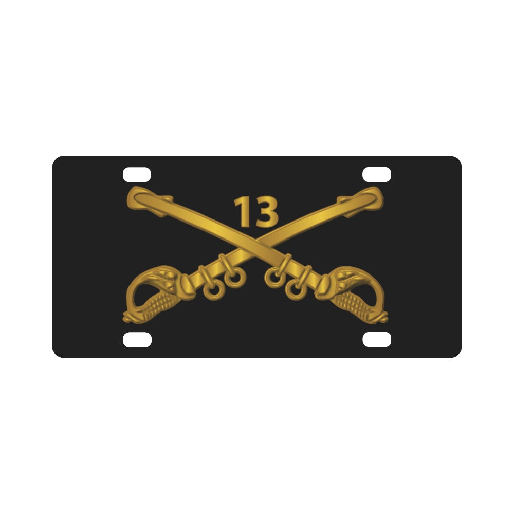 Army - 13th Cavalry Branch wo Txt Classic License Plate