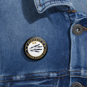 Custom Pin Buttons - Navy - Radioman - RM - US Navy
