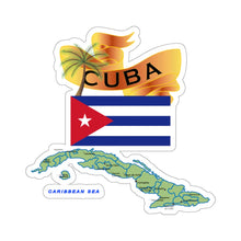 Load image into Gallery viewer, Kiss-Cut Stickers - Cuba - Cuba with Palm and Map Green X 300
