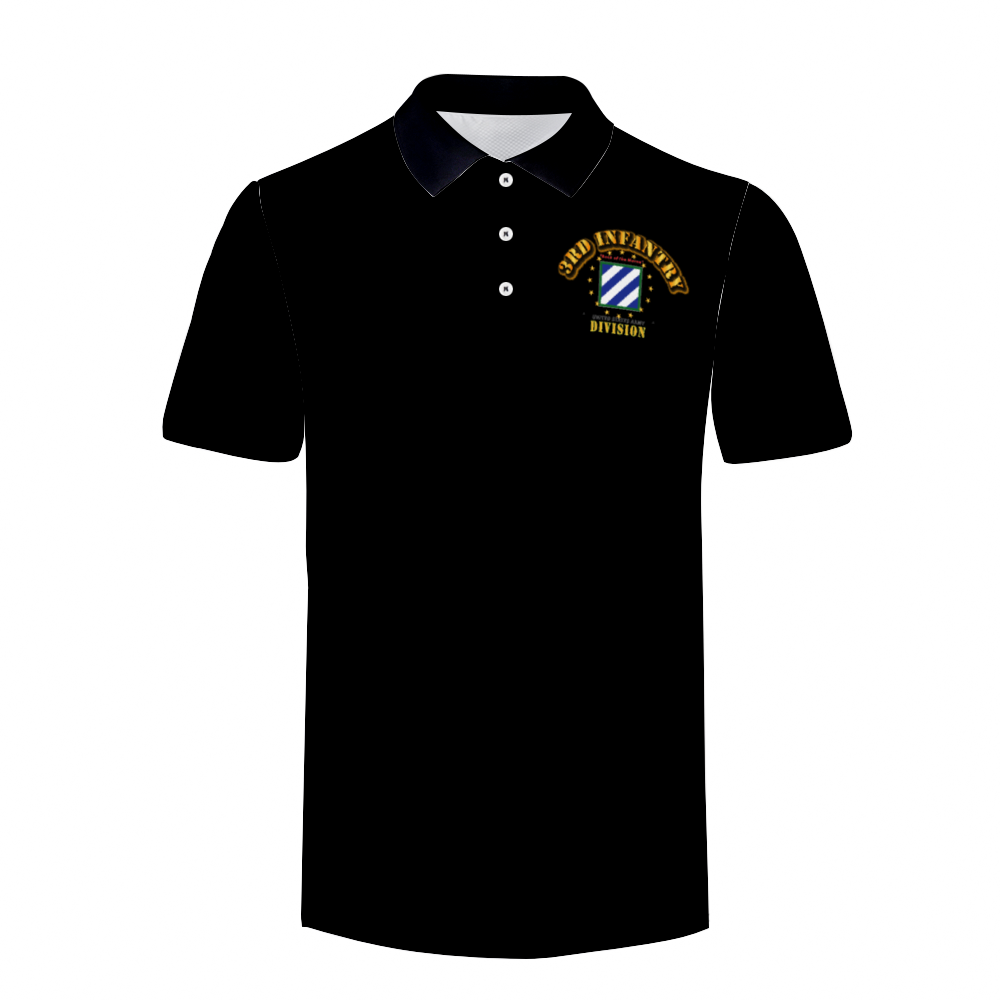 Custom Shirts All Over Print POLO Neck Shirts - Army - 3rd Infantry Division - Rock of the Marne