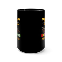 Load image into Gallery viewer, Black Mug 15oz - Army - 5th Battalion,  7th Cavalry Regiment - Vietnam War wt 2 Cav Riders and VN SVC X300
