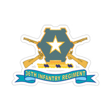 Load image into Gallery viewer, Kiss-Cut Stickers - 36th Infantry Regiment - DUI w Br - Ribbon X 300
