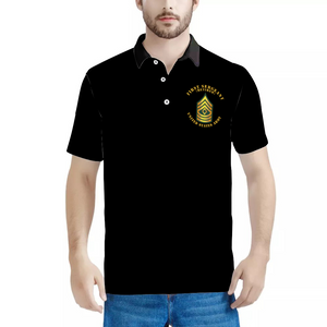 Custom Shirts All Over Print POLO Neck Shirts - Army - First Sergeant - 1SG - Retired