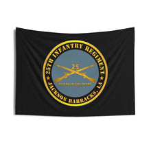 Load image into Gallery viewer, Indoor Wall Tapestries - Army - 25th Infantry Regiment - Jackson Barracks, LA - Buffalo Soldiers w Inf Branch
