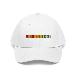Vietnam War Service Ribbon Bar - Unisex Twill Hat - Direct to Garment (DTG) Printed