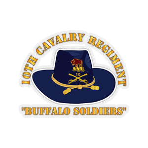 Kiss-Cut Stickers - Army - 10th Cavalry Regiment w Cav - Buffalo Soldiers