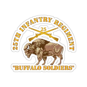 Kiss-Cut Stickers - Army - 25th Infantry Regiment - Buffalo Soldiers w 25th Inf Branch Insignia