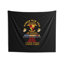 Load image into Gallery viewer, Indoor Wall Tapestries - USMC - WWII  - 3rd Bn, 5th Marines - w PAC SVC
