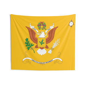 Indoor Wall Tapestries -  1st Battalion, 12th Cavalry Regiment  - Always Ready - Regimental Colors Tapestry