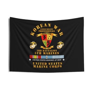Indoor Wall Tapestries - USMC - Korean War - 3rd Bn, 5th Marines w KOREA SVC