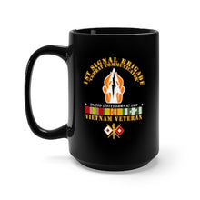 Load image into Gallery viewer, Black Mug 15oz - Army - 1st Signal Bde DUI - Combat Communicator w VN SVC X 300
