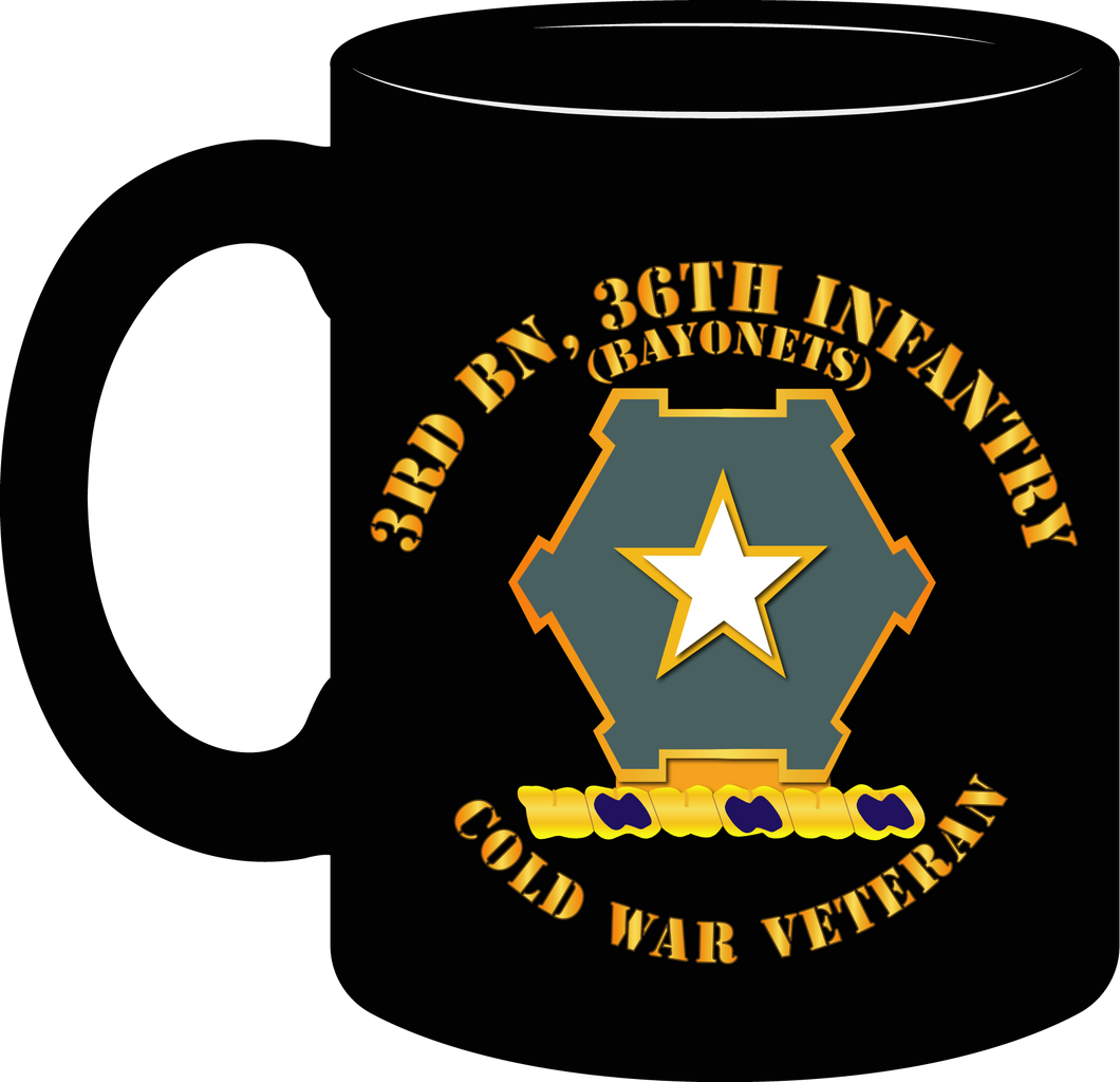 Army - 3rd Battalion 36th Infantry Distinctive Unit Insignia - Bayonets - Cold War Veteran - Mug